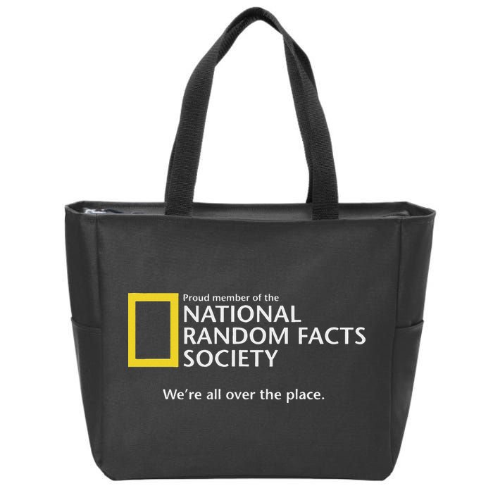 Funny National Random Facts Society For Odd Memory People Zip Tote Bag