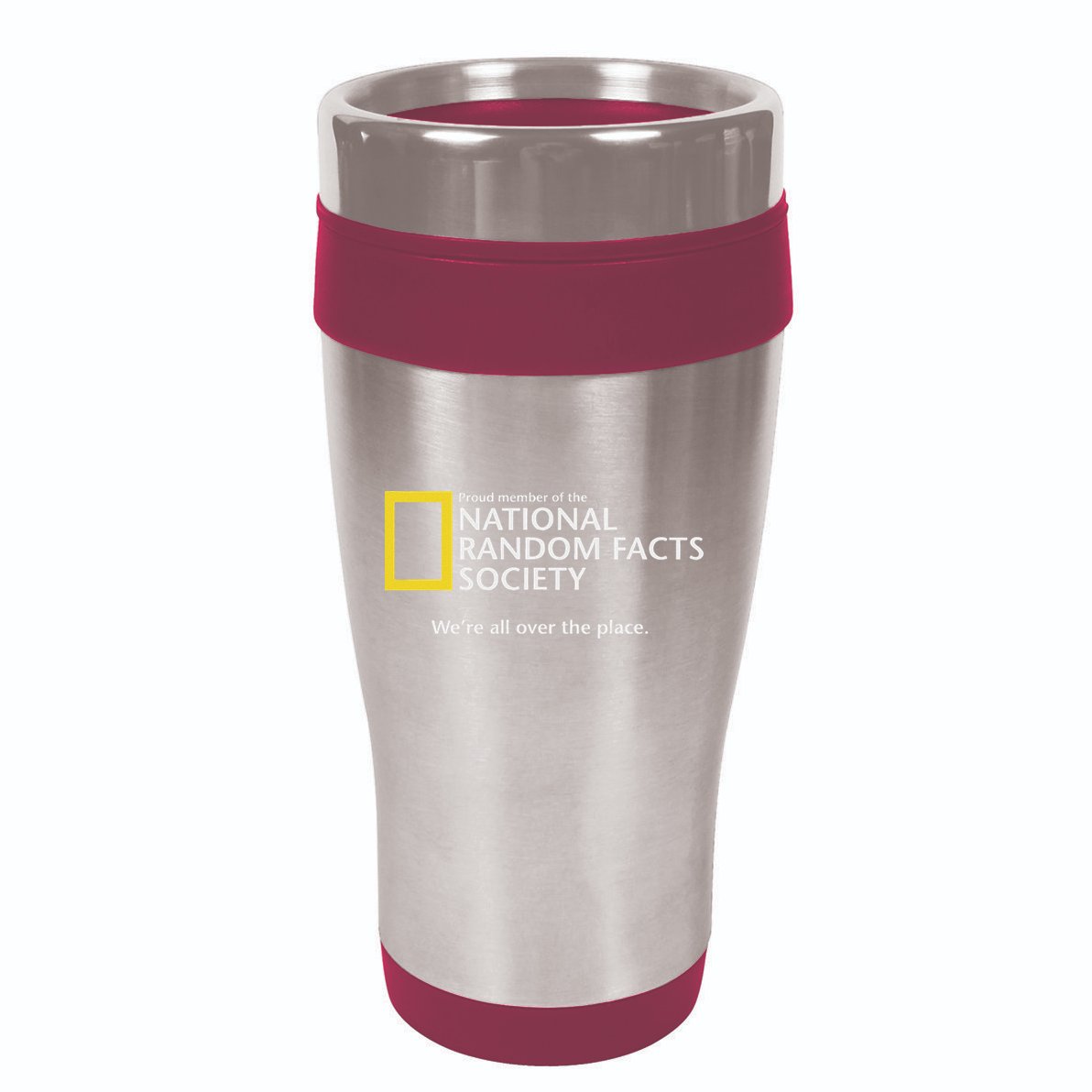 Funny National Random Facts Society For Odd Memory People 16oz Travel Tumbler