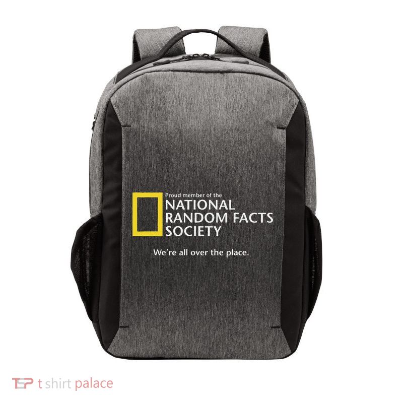 Funny National Random Facts Society For Odd Memory People Vector Backpack