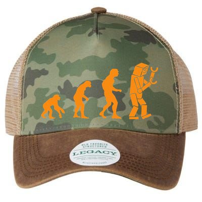 Funny Nerdy Robot Evolution Computer Robotics Geek Gift Legacy Tie Dye Trucker Hat