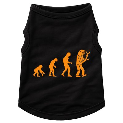 Funny Nerdy Robot Evolution Computer Robotics Geek Gift Doggie Tank