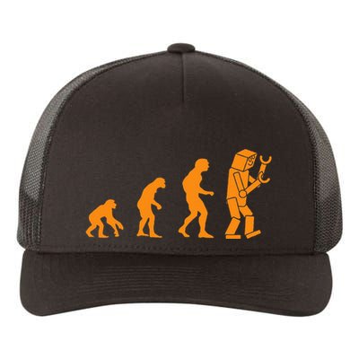 Funny Nerdy Robot Evolution Computer Robotics Geek Gift Yupoong Adult 5-Panel Trucker Hat