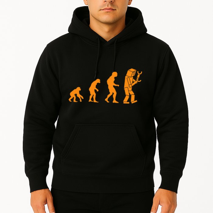 Funny Nerdy Robot Evolution Computer Robotics Geek Gift Hoodie