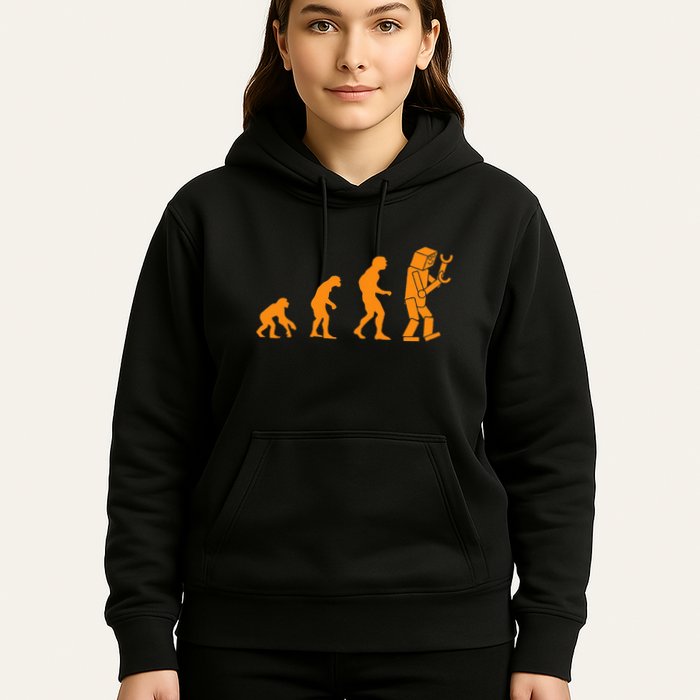 Funny Nerdy Robot Evolution Computer Robotics Geek Gift Hoodie