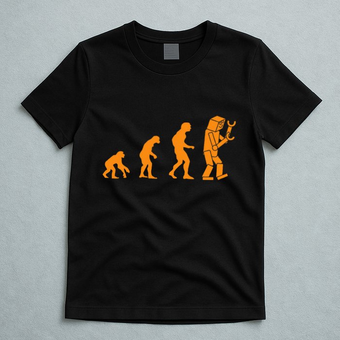 Funny Nerdy Robot Evolution Computer Robotics Geek Gift T-Shirt