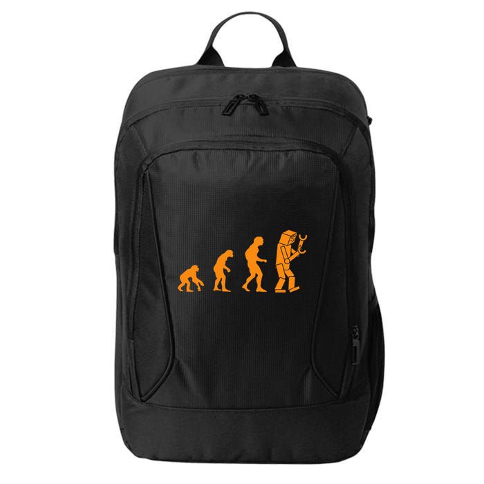 Funny Nerdy Robot Evolution Computer Robotics Geek Gift City Backpack