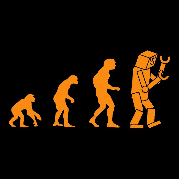 Funny Nerdy Robot Evolution Computer Robotics Geek Gift Daily Commute Backpack