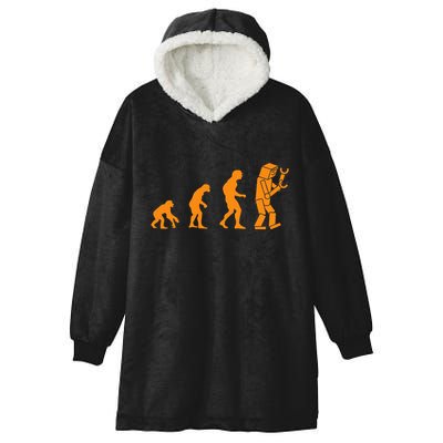 Funny Nerdy Robot Evolution Computer Robotics Geek Gift Hooded Wearable Blanket