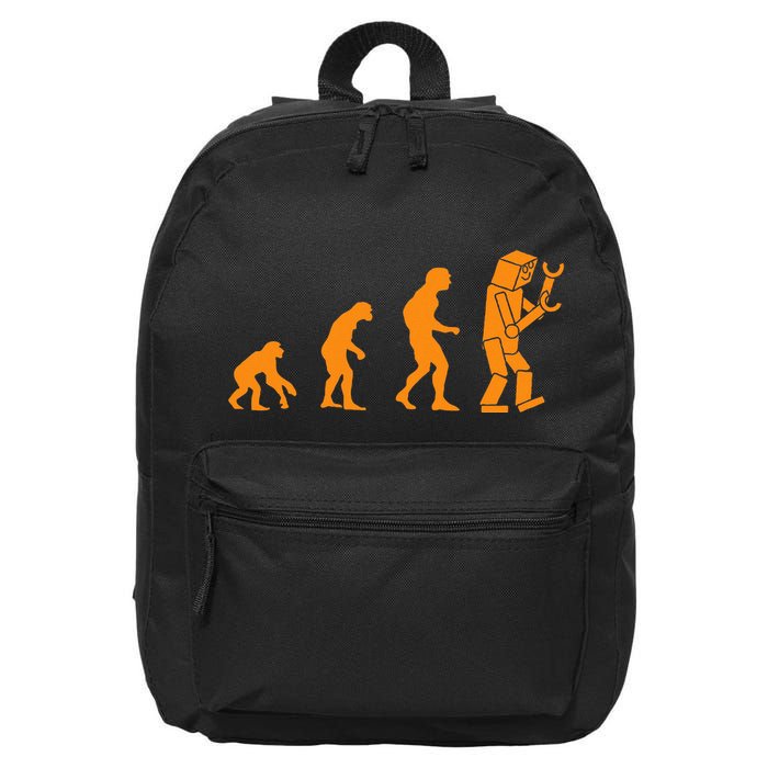 Funny Nerdy Robot Evolution Computer Robotics Geek Gift 16 in Basic Backpack