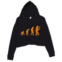 Funny Nerdy Robot Evolution Computer Robotics Geek Gift Crop Fleece Hoodie