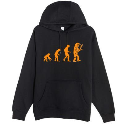 Funny Nerdy Robot Evolution Computer Robotics Geek Gift Premium Pullover Hoodie