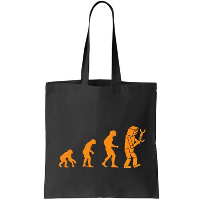 Funny Nerdy Robot Evolution Computer Robotics Geek Gift Tote Bag