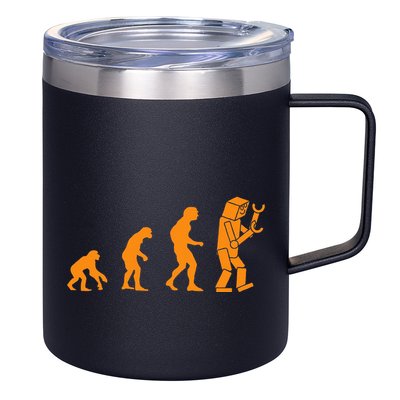 Funny Nerdy Robot Evolution Computer Robotics Geek Gift 12oz Stainless Steel Coffee Mug