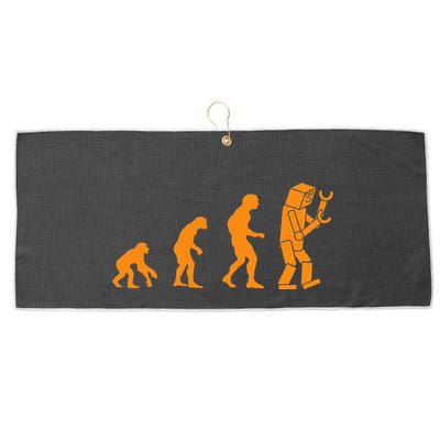 Funny Nerdy Robot Evolution Computer Robotics Geek Gift Large Microfiber Waffle Golf Towel