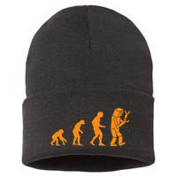 Funny Nerdy Robot Evolution Computer Robotics Geek Gift Sustainable Knit Beanie