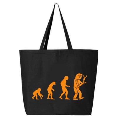 Funny Nerdy Robot Evolution Computer Robotics Geek Gift 25L Jumbo Tote