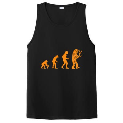 Funny Nerdy Robot Evolution Computer Robotics Geek Gift PosiCharge Competitor Tank