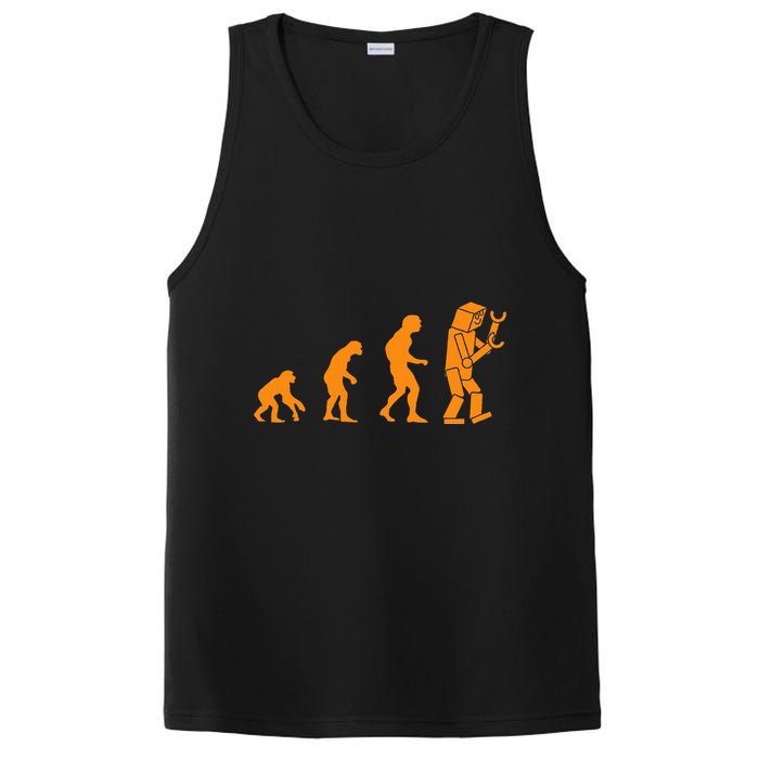Funny Nerdy Robot Evolution Computer Robotics Geek Gift PosiCharge Competitor Tank