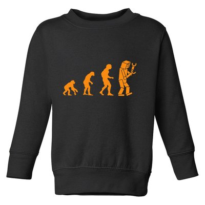 Funny Nerdy Robot Evolution Computer Robotics Geek Gift Toddler Sweatshirt
