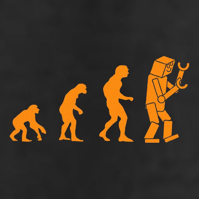 Funny Nerdy Robot Evolution Computer Robotics Geek Gift Trucker Hat