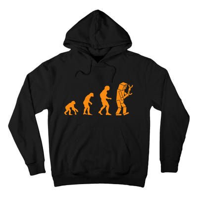 Funny Nerdy Robot Evolution Computer Robotics Geek Gift Tall Hoodie