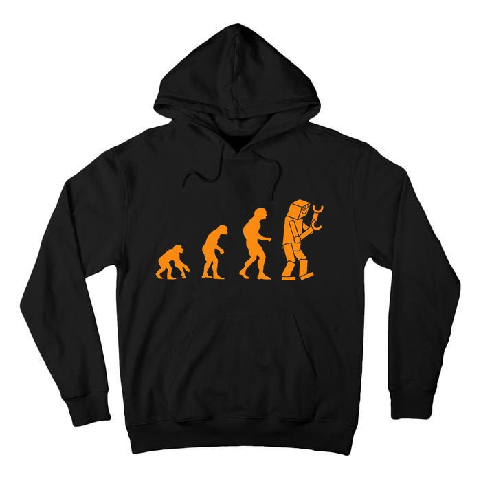 Funny Nerdy Robot Evolution Computer Robotics Geek Gift Tall Hoodie