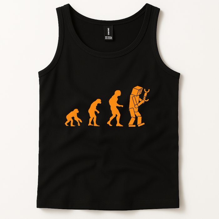 Funny Nerdy Robot Evolution Computer Robotics Geek Gift Tank Top