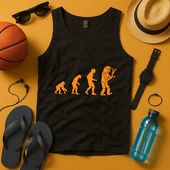 Funny Nerdy Robot Evolution Computer Robotics Geek Gift Tank Top