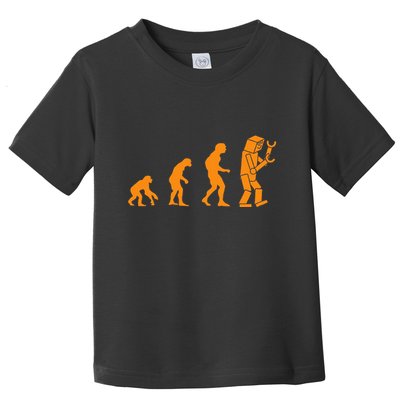 Funny Nerdy Robot Evolution Computer Robotics Geek Gift Toddler T-Shirt