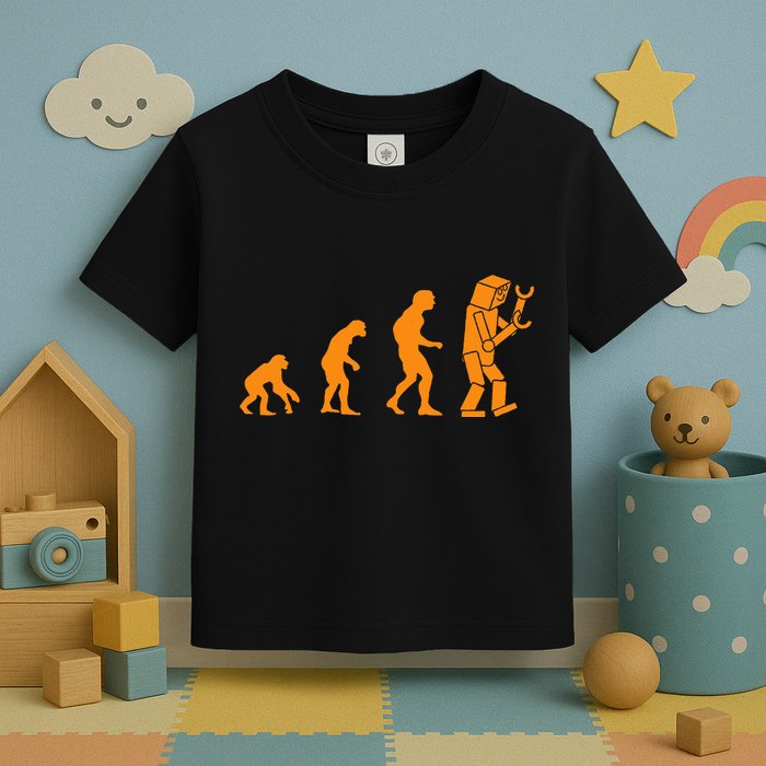 Funny Nerdy Robot Evolution Computer Robotics Geek Gift Toddler T-Shirt