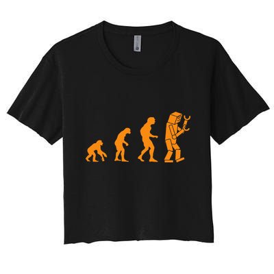 Funny Nerdy Robot Evolution Computer Robotics Geek Gift Crop Top