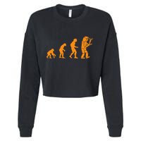 Funny Nerdy Robot Evolution Computer Robotics Geek Gift Cropped Pullover Crew