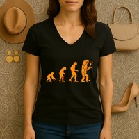 Funny Nerdy Robot Evolution Computer Robotics Geek Gift Women's V-Neck T-Shirt