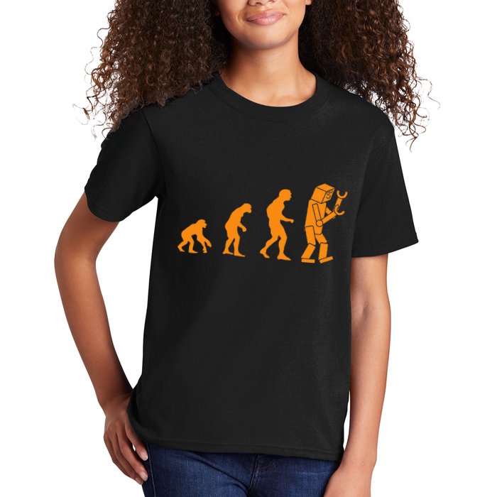 Funny Nerdy Robot Evolution Computer Robotics Geek Gift Kids T-Shirt