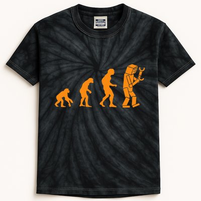 Funny Nerdy Robot Evolution Computer Robotics Geek Gift Kids Tie-Dye T-Shirt