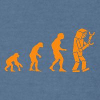 Funny Nerdy Robot Evolution Computer Robotics Geek Gift Garment-Dyed Sweatshirt