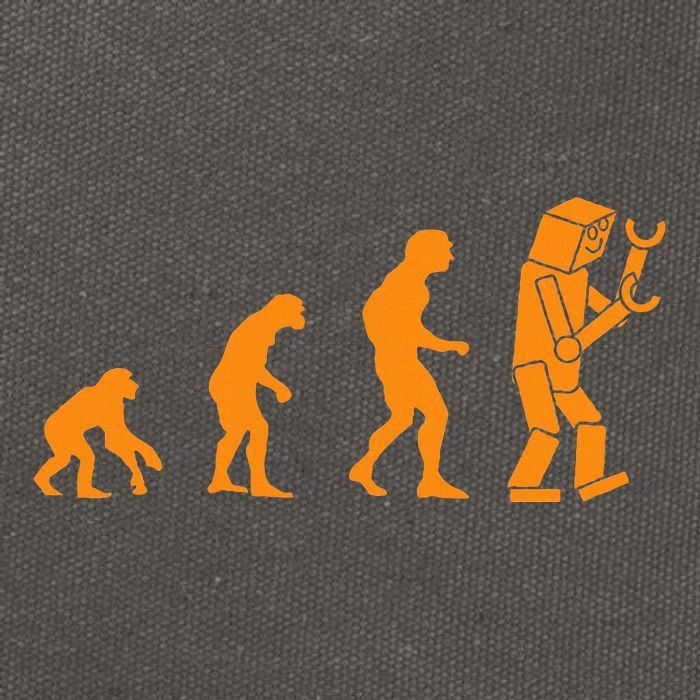 Funny Nerdy Robot Evolution Computer Robotics Geek Gift Cotton Canvas Backpack