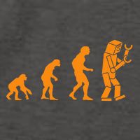 Funny Nerdy Robot Evolution Computer Robotics Geek Gift Vector Backpack