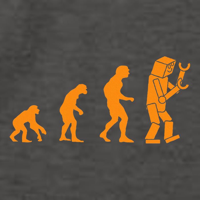 Funny Nerdy Robot Evolution Computer Robotics Geek Gift Vector Backpack