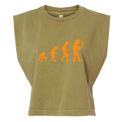 Funny Nerdy Robot Evolution Computer Robotics Geek Gift Garment-Dyed Women's Muscle Tee