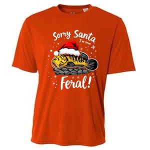 Funny Northern Snakehead Sorry Santa IVe Been Feral Xmas Gift Cooling Performance Crew T-Shirt