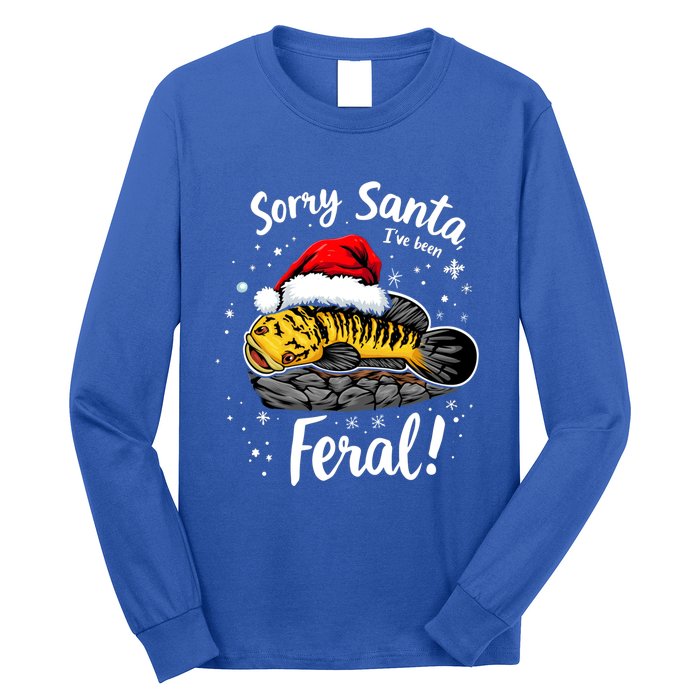 Funny Northern Snakehead Sorry Santa IVe Been Feral Xmas Gift Long Sleeve Shirt