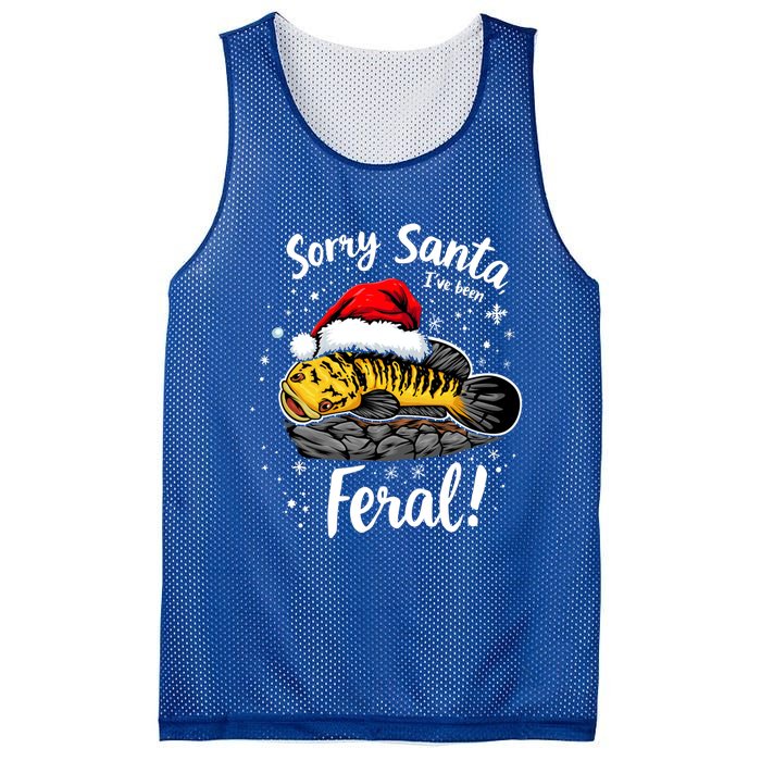 Funny Northern Snakehead Sorry Santa IVe Been Feral Xmas Gift Mesh Reversible Basketball Jersey Tank