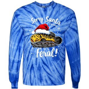 Funny Northern Snakehead Sorry Santa IVe Been Feral Xmas Gift Tie-Dye Long Sleeve Shirt