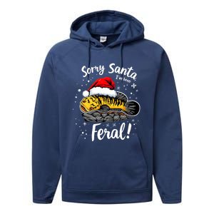 Funny Northern Snakehead Sorry Santa IVe Been Feral Xmas Gift Performance Fleece Hoodie