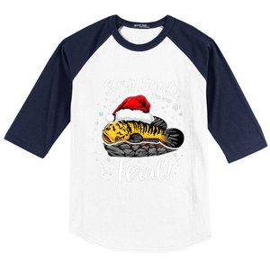 Funny Northern Snakehead Sorry Santa IVe Been Feral Xmas Gift Baseball Sleeve Shirt