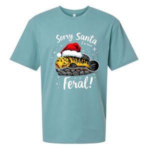 Funny Northern Snakehead Sorry Santa IVe Been Feral Xmas Gift Sueded Cloud Jersey T-Shirt