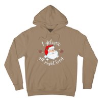 Funny Naughty Sexy Santa I Deliver All Night Long Adult Hoodie