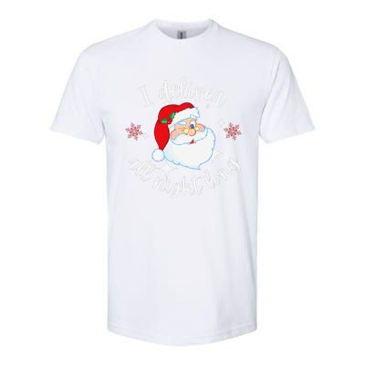 Funny Naughty Sexy Santa I Deliver All Night Long Adult Softstyle CVC T-Shirt