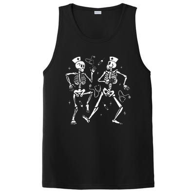 Funny Nurse Skeleton Halloween healthcare Crew Skeleton PosiCharge Competitor Tank